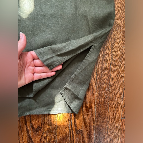 Eileen Fisher Handkerchief Linen Classic Collared Shirt - Picture 13 of 16